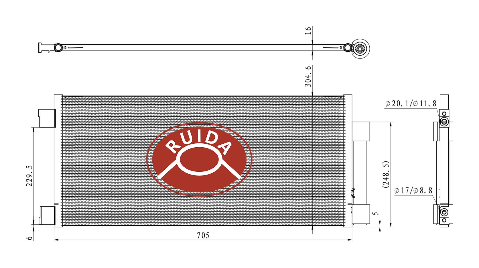 Desenho do condensador automático DPI3649