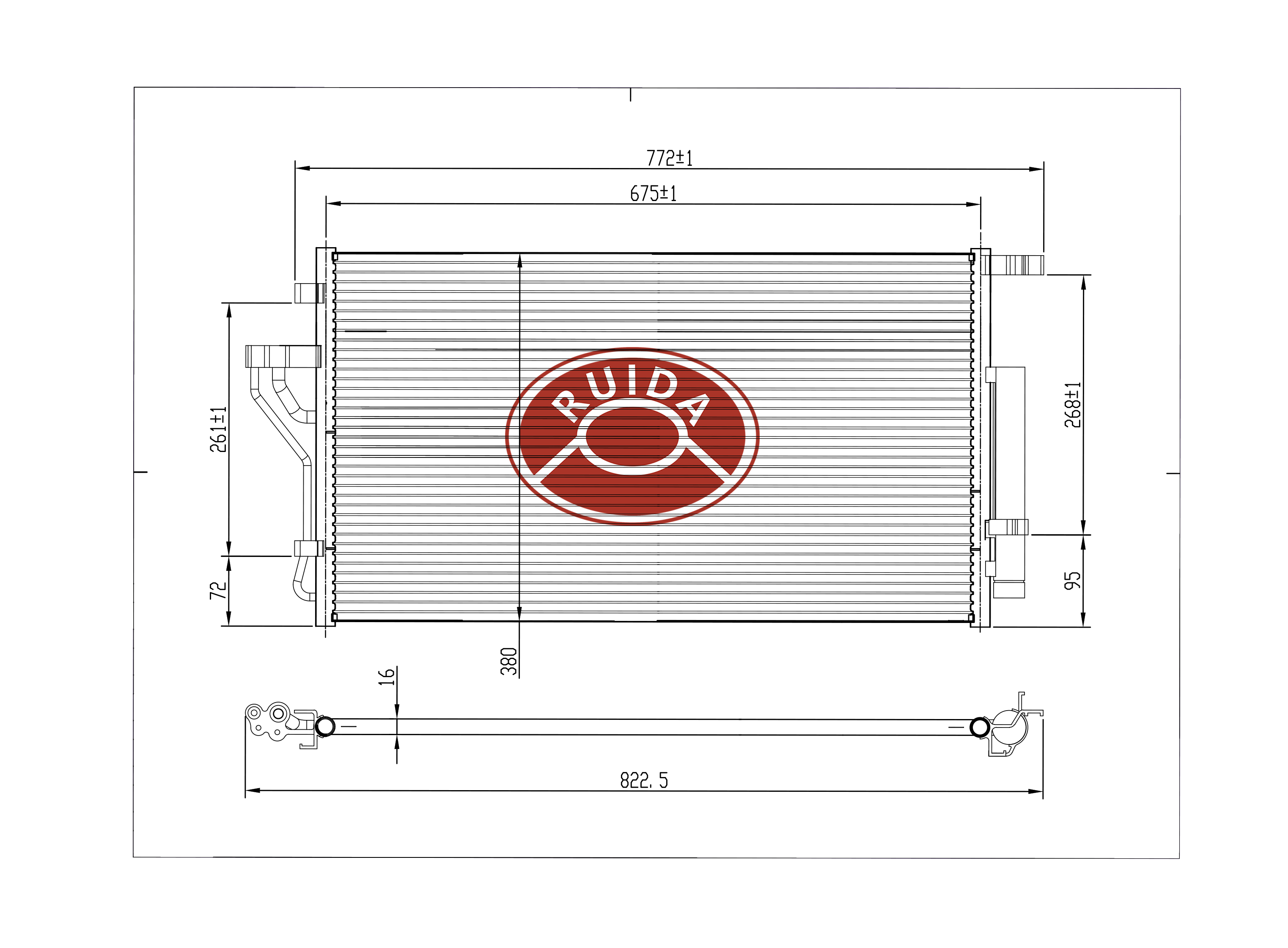 Desenho do condensador AC OE976062Y500