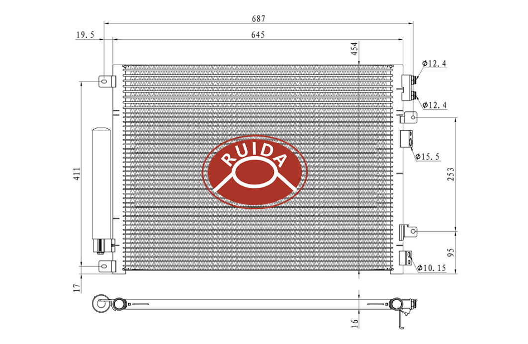 Desenho do condensador OE5137693AA