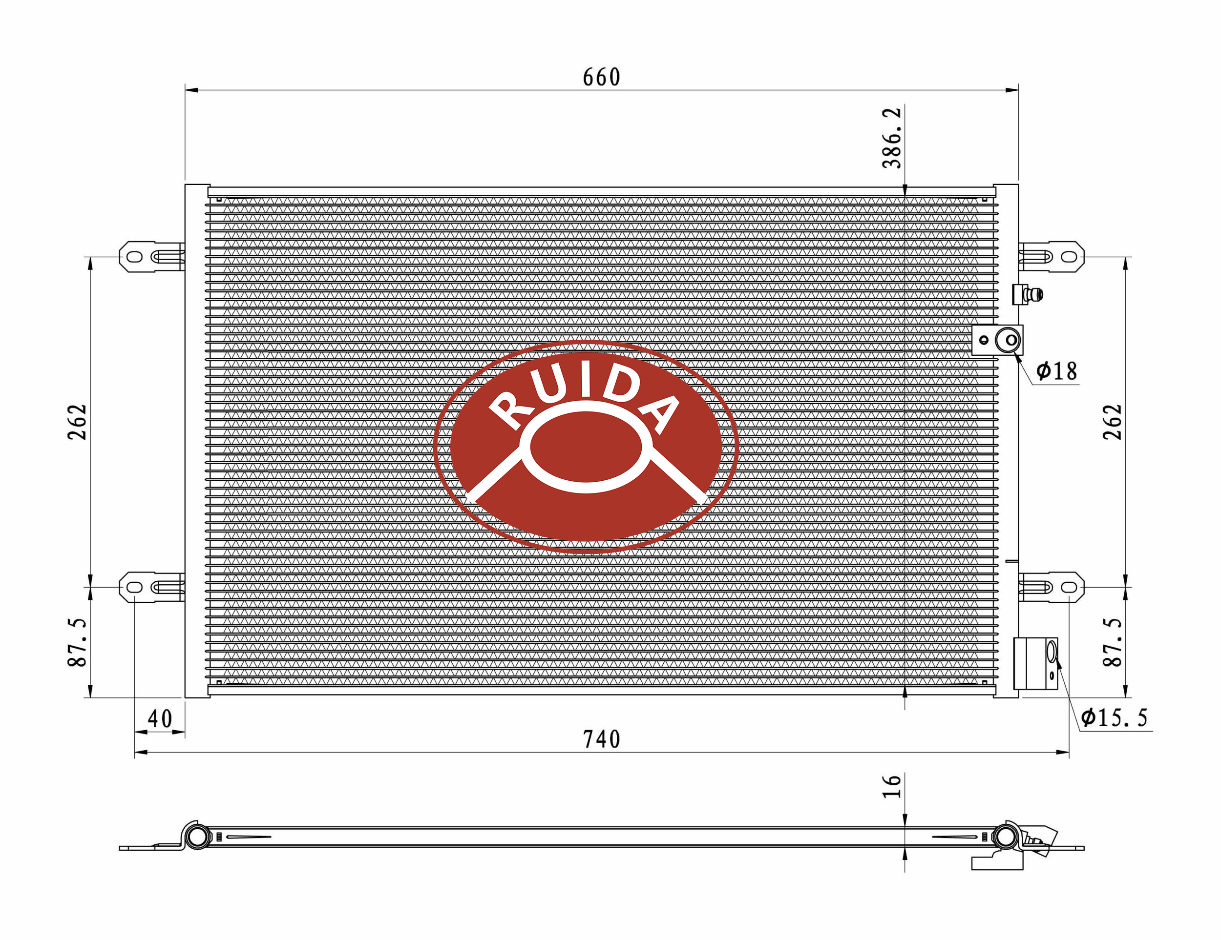 DPI3424 Condensador CA universal para carro CA automático 